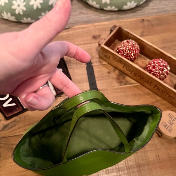 SOLD Tory Burch East West Tote in green - Picture 5 of 8